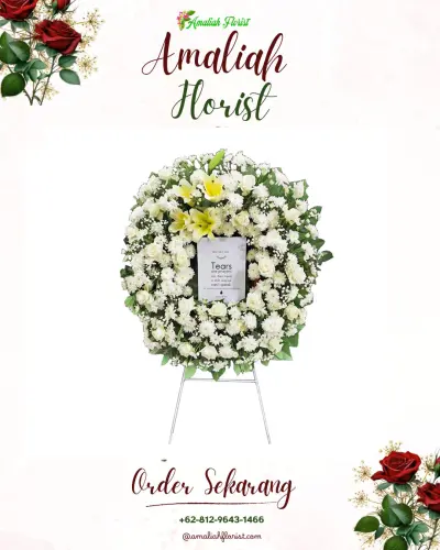 Krans Bunga Duka Cita di Asinan